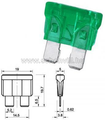 Autó biztositék késes 30A ATO 19,1x5,1x18,5mm 1.