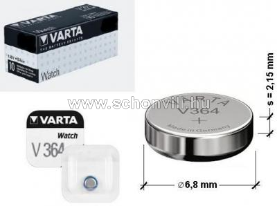 VARTA V364 621 óra-gombelem 17mAh Ø6,8x2,15mm 1.