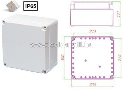 CSATÁRI CSP 33100000 PVT 3030 NÁF üres szekrény 300x300x170mm bézs nem átl. fedéllel, szerlap nélkül 1.