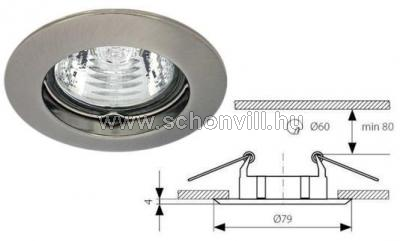 KANLUX 2793 CTC-5514-C/M max. 50W IP20 matt króm álmennyezeti lámpatest Ø50mm fényforráshoz 1.