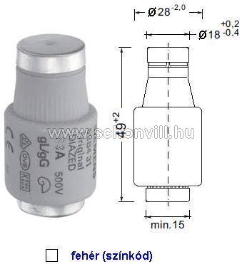 DT III (Dol III.) 50A gL/gG olvadó biztosító betét 500V 1.