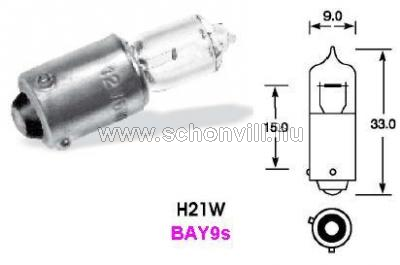 ELTA 436 12V 21W Bay9s H21W halogén jármű izzó 1.