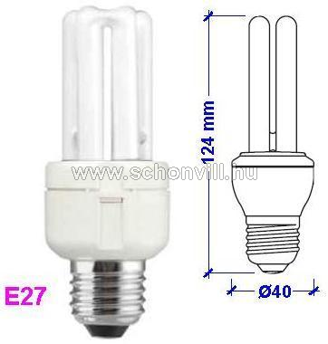 GE 524413 OT FLE9/T3/827/E27 GE 1/10T FLE 9W-os E27 mini kompakt fénycső 6000h 1.