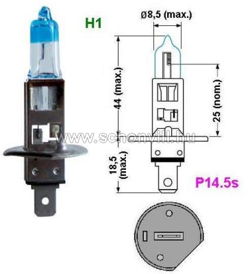 50310XU H1 MEGALIGHT ULTRA 12V 55W TU2 MIH Egyfon. Halogén fényszóró izzó P14,5s 1.