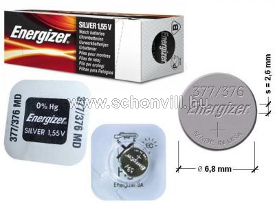 ENERGIZER 377 376 SR66 SR626SW ezüst-oxid gombelem 1,55V 27mAh 1db/minibliszter 1.