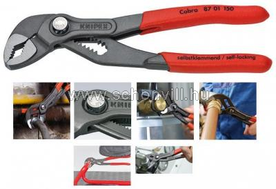 Knipex 87 01 150 Vízpumpa fogó; L=150 mm; szürke bevonattal 1.