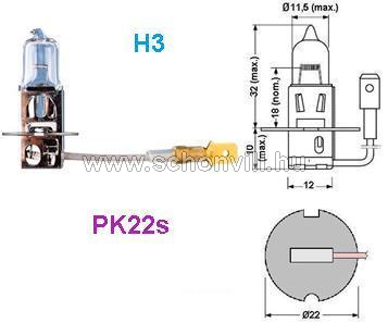 HELLA 8GH 002 090-271 12V 35W H3 PK22s halogén lámpa 1.