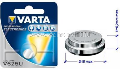 VARTA 4626 V625U LR9 1,5V 200mAh Ø16mmx6,2mm gombelem 1.