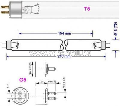 OSRAM 378330 HNS 6 W G5 T5 OFR germicid UV-C fénycső 1.