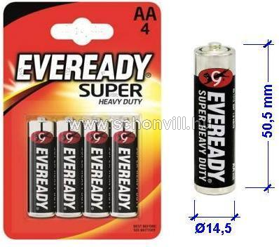 EVEREADY Super R6-1215-AA- féltartós ceruza-cink elem 1,5V 2db/bl. 1.