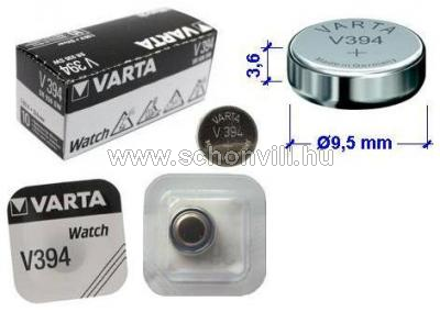 VARTA V394 1,55V gombelem Ø9,5 x 3,6mm 67mAh 1.