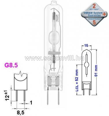 OSRAM 681997 HCI-TC 35W/830 WDL PB G8,5 3000°K kerámia fémhalogén izzó Powerball 1.