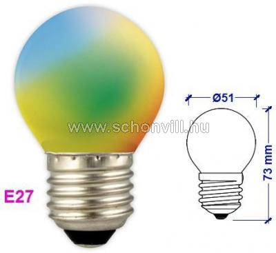 CALEX 473436 LED-es fényforrás 240V 1W E27 12lm színváltós (kék, sárga, zöld, narancs, piros) 20000h 1.