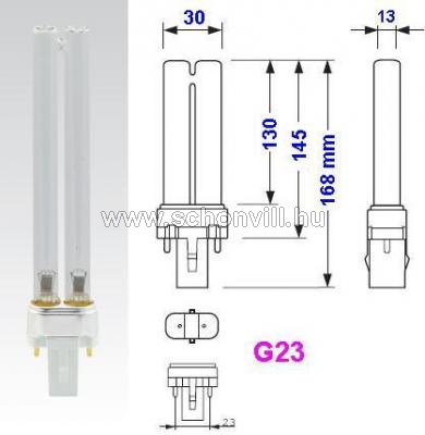 NBB 221029000 LD 9W/UV-C GERMICIDAL G23 PL-S 8000h germicid kompakt fénycső 1.