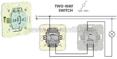 MEC 21071 - Váltókapcsoló betét 250V~; 10AX 1.