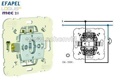 MEC 21151 - Nyomógomb betét 250VAC 10A 1.