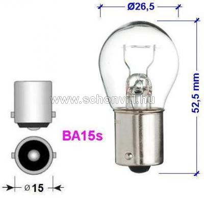 CARLAMP 72102 P21W 24V 21W BA15s egyfonatú fék- villogó- tolató- és ködlámpa autó izzó 1.