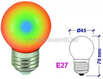 SPECTRUM 13105 LED izzó 1W 230V E27 RGB 1.