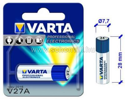 VARTA V27A 4227 (E27A MN27) miniatür alkáli elem 12V 20mAh 1db/bl. 1.