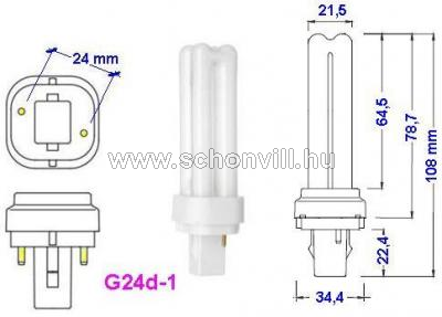 GE 70248 F10DBX/T3/840/2P BIAX™ D kompakt fénycső 10W 2700°K 12000h (2P, beép. gyújtó) 1.