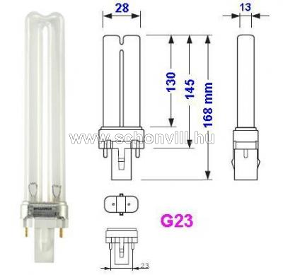 SYLVANIA G9 Lynx-S 9W G23 germicid (UV-C) kompakt fénycső 1.