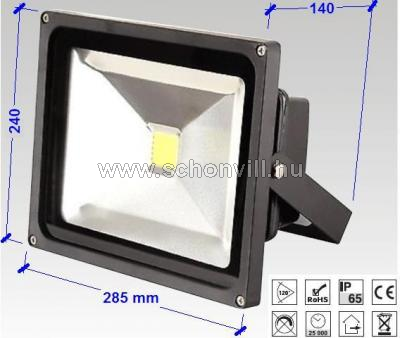 NBB 253200055 JUPITER MCOB LED-es reflektor 50W 240V 4500lm 285x240x140mm 25000h 4000°K IP6 1.