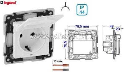 LEGRAND 753119 Valena Life IP44 2P+F dugalj, gyermekvédelemmel 1.