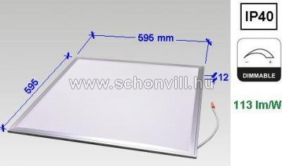 NBB 253401115 LED-panel ATLANTA 240V 40W 4518lm 113lm/W 4000°K IP44 595x595x12mm 36000h dimmerelhető 1.