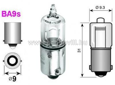 WB 241038 12V 10W Ba9s 2000h Ø9,3x31mm miniatűr halogén izzó 1.