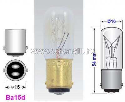 VEZALUX 151652684 220-260V 10-15W Ba15d T16x54mm világos jelzőizzó 2000h 373394052 1.