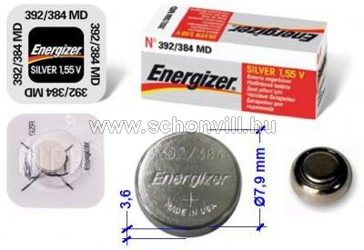 ENERGIZER 392/384 MD ezüstoxid gombelem 1,55V 42mAh Ø7,9x3,6mm 1db/minibliszter 1.