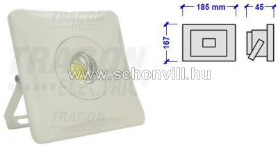 TRACON RCOB10W COB LED-es fényvető 10W 180-265V, NW 4000°K , 100°, 700lm, IP65, EEI=A 1.