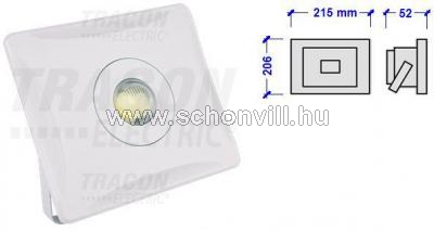 TRACON RCOB30W COB LED-es fényvető 30W 180-265V, NW 4000°K , 100°, 2100lm, IP65, EEI=A 1.