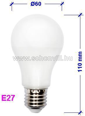 SPECTRUM 13897 LED-es norm. izzó forma, 230V 7W 530lm E27 NW natúr fehér 17000h Ø55x108mm 1.