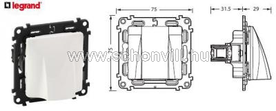 LEGRAND 753133 Valena life kábelkivezető sorkapoccsal, 250VAC 16A fehér 1.