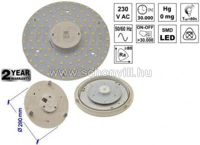 TRACON LLM18NW Beépíthető LED világító modul lámpatestekhez 230 VAC, 18 W, 4000 K, 1260 lm, EEI=A 1.