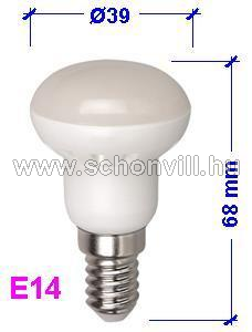 SPECTRUM 13984 LED-es R39 230V 3W E14 240lm WW (meleg fehér) 25000h Ø39x70mm, 8 db SMD 3630 LED-del 1.