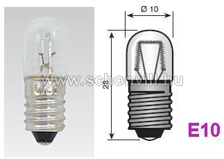 VEZALUX 101028289 14V 80mA (1,12W) E10 izzó 2000h T109 Ø10x28mm 405028000 1.