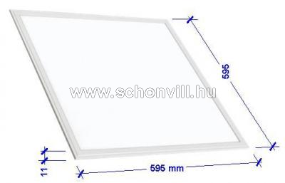 ALGINE LED 230V 32W IP20 600x600mm NW natúr fehér 4000°K, LED panel, alu., 230V 3240lm 1.