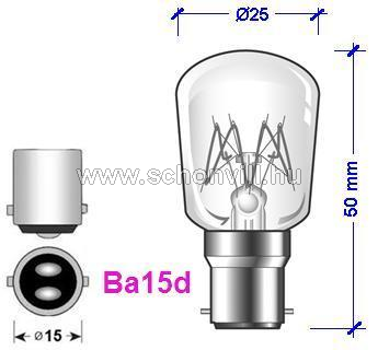 CALEX 412210 24V 25W Ba15d clear PYGMY jelzőizzó 1.