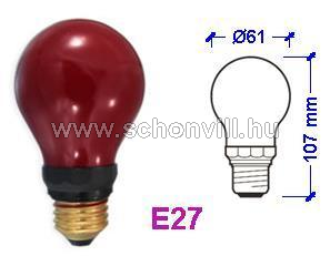 Dr. FISCHER 77841422 230V 15W E27 A.60x104mm 1000h 7lm red dark room izzó (~ PHILIPS PF721E) 1.