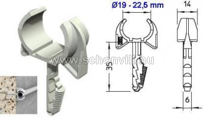 OBO 1975 19-22 Snap csőbilincs 19-22,5mm világosszürke 1.