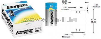 ENERGIZER ECO ADVANCED C LR14 alkáli elem 1,5V 20db/doboz 1.