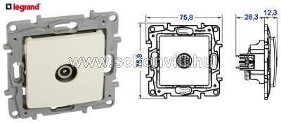 LEGRAND 764652 Niloé TV aljzat, átmenő (14 dB), bézs 1.
