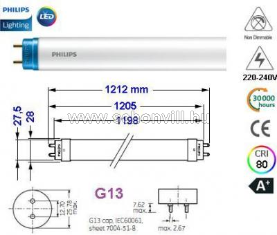 PHILIPS 929001338802 COREPRO LEDTUBE 1200mm 14,5W 840 4000°K T8 1600lm G13 LED-es fénycső 1.