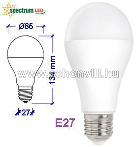 SPECTRUM 14248 SMD LED-es fényforrás, 230V 18W 1800lm E27 WW - meleg fehér 17000h 200° HKD-val 1.