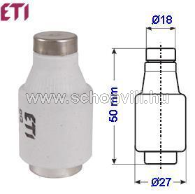 ETI 2313402 DIII gG/gL 50A 500V olvadóbetét 1.