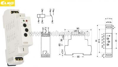 ELKO-EP CRM-91H/UNI Időrelé multifunkciós 12-240V/AC-DC 0,1s-10nap 1mod 1.