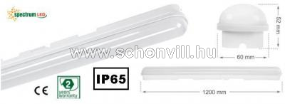 SPECTRUM SLI028035NW_PW LIMEA GO LED 50W 6000lm 4000°K 230V 1200x60x52mm IP65 17000h NW 1.