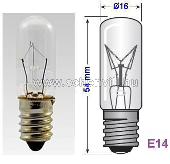 VEZALUX 141652342 ARN 24V 15W E14 T1654 világos jelzőizzó Ø16x54mm 2000h 1.